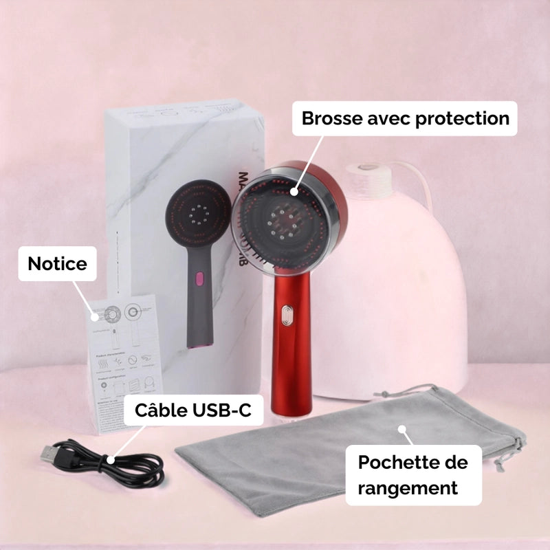 NOLVE - Brosse Massante Électrique Pour Cuir Chevelu